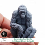 Eastern Lowland Gorilla Sitting Mom and Infant | Figurine Animal Den Miniatures Model