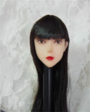 1/6 cute   Pale  head  Expression Female Head Carving Soldier Model  F 12"figure Model