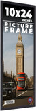 10x24 Frame Black Real Wood Picture Frame Width 0.75 inches | Interior Frame Dep Model