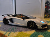 1:18 Custom Lamborghini Aventador SVJ Roadster Model Light Up LED Autoart Decals Model