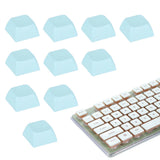 10Pcs XDA Profile Keycap Set PBT Mechanical Numeric Keypads, Light Blue Model