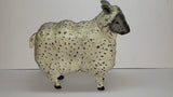 Vintage Large Metal Folk Art Sheep Figurine, Sculpture Metal Art Display Piece Model