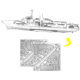 Steel 1:650 Arleigh Burke Class Destroyer 3D DIY Model Building Kit Metal Puzzle Model