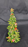 Glittery Christmas Tree Statue Figure Holiday Display Decor Decoration 6" Model