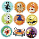 8 PCS Halloween Diamond Art Coasters Kits, Cute Diamond Painting JXBD139-US Model