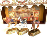 JACK J. HOU MINIATURE CARROUSEL DISPLAY TENT WITH PORCELAIN CARROUSEL ANIMALS Model