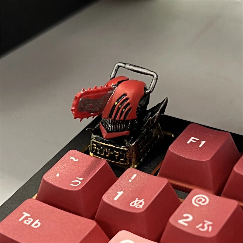 1Pcs Handmade Chainsaw Man Resin Keycap Mechanical Keyboard Decor Gift New Model