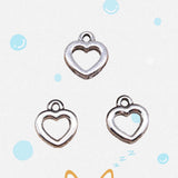 180 Pcs Multicolor Tibetan Silver Heart Charms Diy Making 12X10MM L14211 Charms