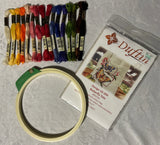 Duftin Tote Bag Cross Stitch & Embroidery Butterflies *Custom Kit* DIY Tote Model