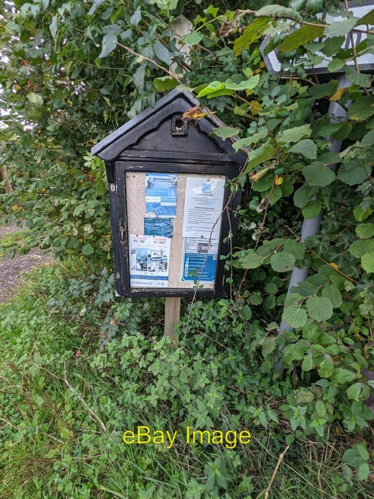 Photo 6x4 Information board opposite crossroads near Wolvesnewton Located c2021 Model