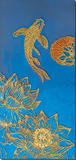 Fish Koi blue Bead Embroidery Kit ?C DIY Beaded Home Decor Wall Art Model