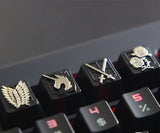 Attack on titan Keycaps Aluminium Alloy Metal Mechanical Keyboard Keycaps Gifts Model
