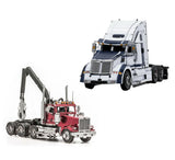 Fascinations Metal Earth WESTERN STAR 4900 Log Truck & 5700XE Phantom Model Kits Model