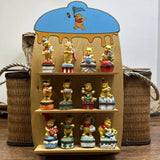 Disney Winnie The Pooh Porcelain Hinged Trinket Box 12 Months Display Shelf *** Model