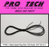 PTMC 1 Black Spark Plug Wire 1:25 Scale Search LBR Model Parts PRO TECH 4 More Model