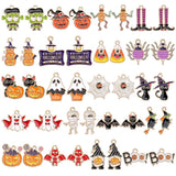 MARFOREVER 40 Pcs/20 Pairs Halloween Charms for Jewelry Making 1, Multicolor Charms