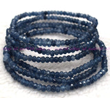 Wholesale 6 Pcs Natural Kyanite 2x4mm 7.5¡± Crystal Healing Stretch Bracelet Charms