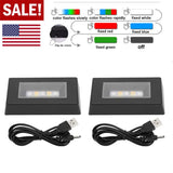 2 Pcs LED Display Base Crystal Light Stand With USB Cable to 3D Crystal Statues Model