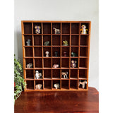 MSR Imports Wood Curio Display Shelf 42 Cubby Miniature Figurine Trinket Shelf Model