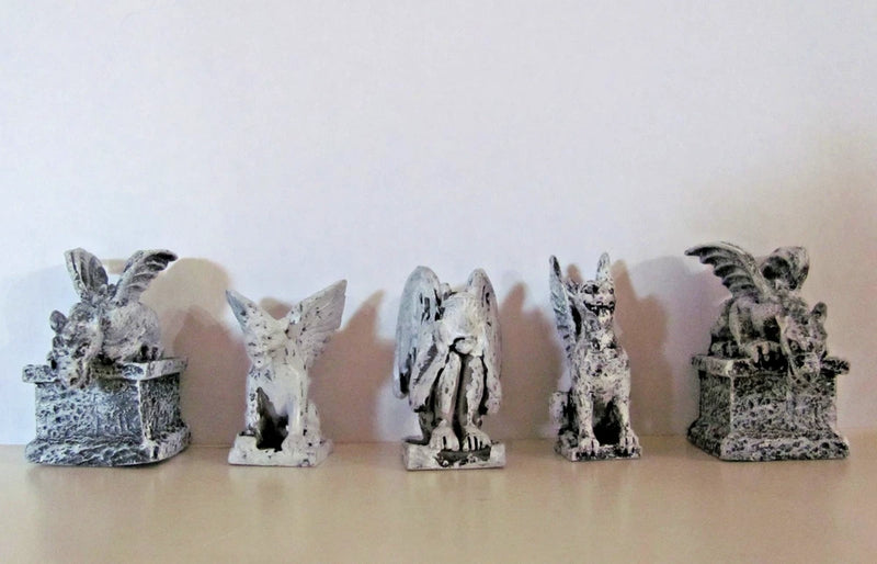 Lemax  Spooky Town Figurines - Gargoyles, Set Of 5 #52124 Model
