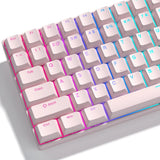 PBT Shine Through Keycaps, Cherry Profile Pink Keyboard Key caps Model