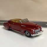 Diecast Toy Model 1941-48 Cadillac Series 62 Luxury Convertible Red 1:64 Scale Model