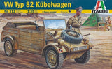 Italeri 312 1/35 Scale Military Model Kit WWII German Kdf.1 VW Typ 82 Kubelwagen Model