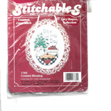 New Stitchables Country Blessing 4 1/4"x5 1/4",Counted Cross Stitch, Lacy Shapes Model