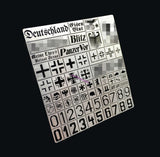 1/35 WWII German Tank General Use Stenciling Template Model Building Tools Model