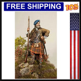 1/24 75mm Scale Resin Figure Model Kit Ancient Soldier Scottish Jacobite Mini... Model