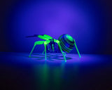 Blue Uranium  Glowing Glass Spider Figurine ¨C Handmade Uranium Glass Art Model