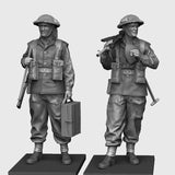 1/35 Resin Figure British Bren Team 2 Figures Unassembled Unpainted Model