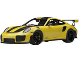 PORSCHE 911 (991.2) GT2 RS WEISSACH PACKAGE YELLOW 1/18 MODEL CAR AUTOART 78172 Model