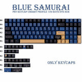 Bushido Blue Samurai Theme Keycap 129 Keys Cherry Profile PBT For MX Model