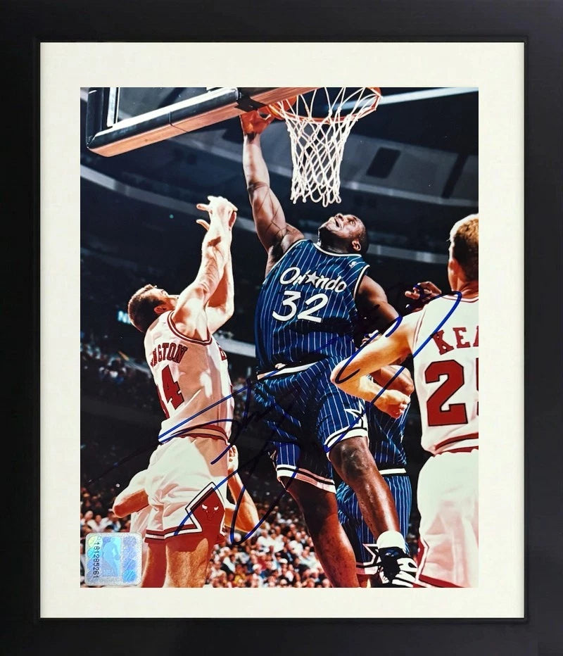 Shaquille O'Neal signed Orlando Magic NBA 8x10 Photo Framed- Score Board COA HOF Model