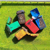 Diorama 1/18 Rubbish Bin Model Set Garage Workshop Scene Props Model Accessories Model