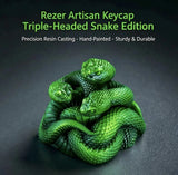 Razer Triple?Headed Snake 3D Resin Artisan Single Mechanical Keyboard Keycap Model