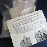 Vintage Wood Victorian Dollhouse Kit Instructions Carpet Wallpaper DIY Crafts Model
