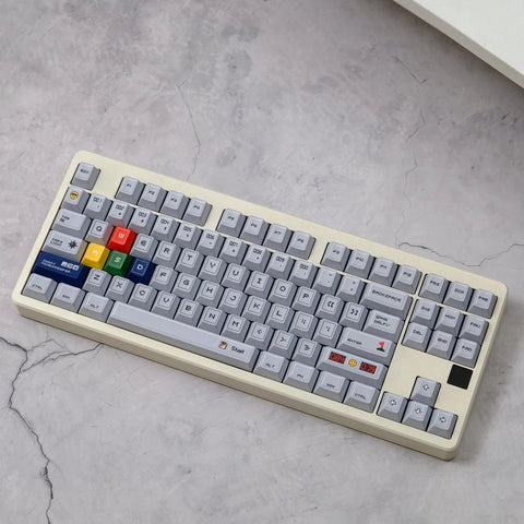 Minesweeper Game Theme Gray Cherry Profile Dye Sublimation PBT Keycap Set Model