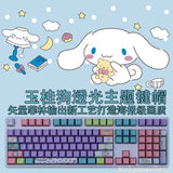 New Cute Cinnamoroll Theme PBT Translucent Keycaps 108 OEM Height for Mechanica Model