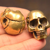 Brass Skull Figurine Skeleton Miniature Statue Craft Ornament Decoration Gifts Model