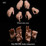 6PC Anime Hand Type Model 12" Action Figure Accessories 1/6 PH TBL Model