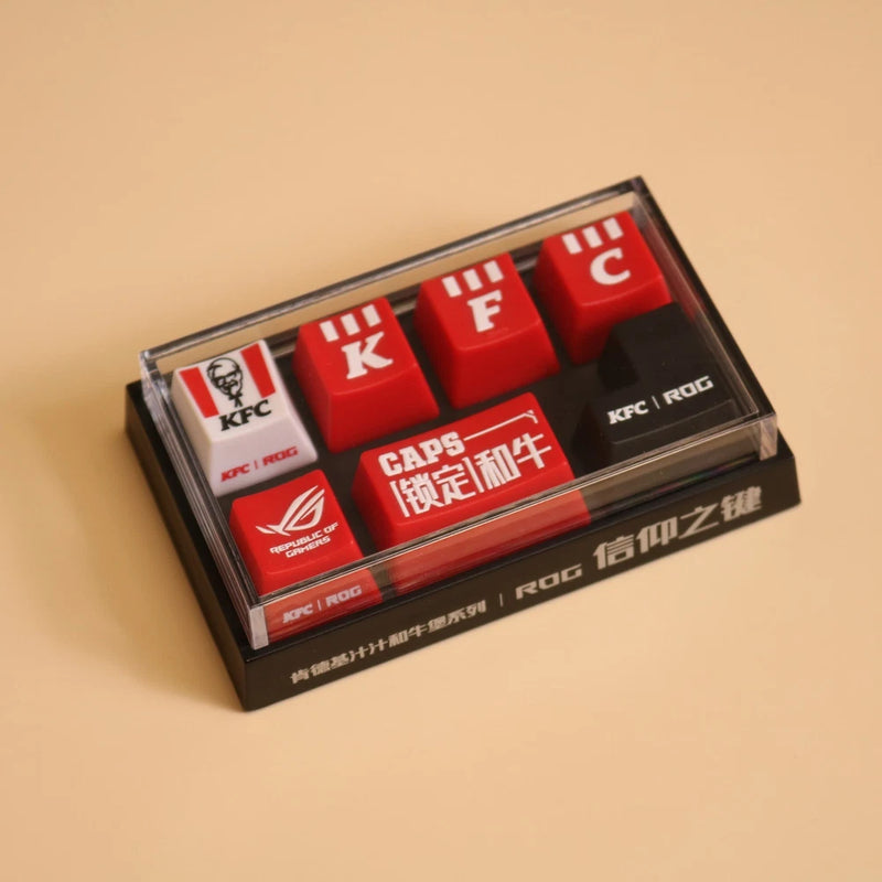 ROG x KFC PBT 5-Key Dye-Sub Keycaps Model