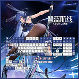 Azur Lane USS New Jersey Keycap Dye-sub 124 Keycaps for Cherry MX Keyboard New Model