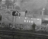 Early Train Photo Steam Locomotive LNER 9350 Workers On Board Model