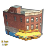N Scale 1:160 Building Grocery & Deli Cardstock Model Kit PRE CUT & SCORED CS1N Model