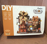 CuteBee Bread Factory Bakery Shop DIY Miniature Dollhouse Kit 1:17 572pcs Model