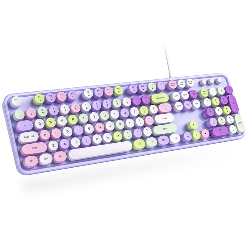 Dilter Wired Keyboard, 104 Keys Full-Sized Typewriter Keyboards, USB Office K Model