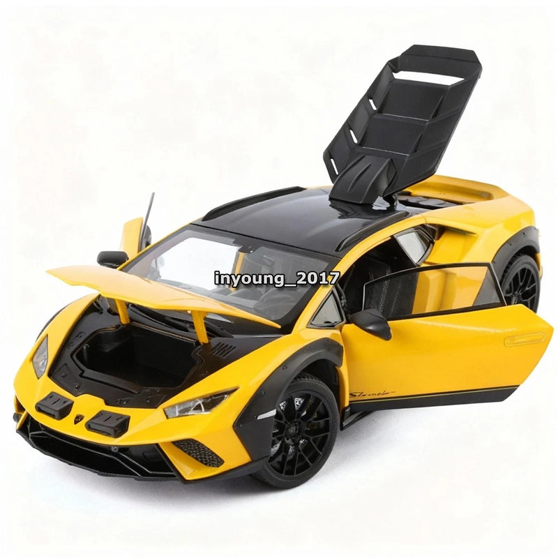 1:18 Lamborghini Huracan Sterrato Model Toy Car Metal Diecast Toy Vehicle Yellow Model