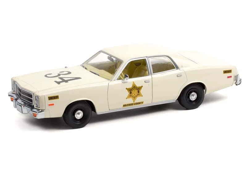 1977 Plymouth Fury - Sheriff #34 Diecast 1:18 Scale Model - Greenlight 19112 Model